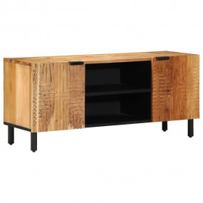 TV Cabinet Natural Acacia Solid Acacia wood, Engineered...