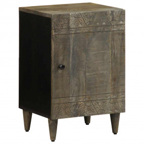Bathroom Cabinet Light grey Solid mango wood 15.0 x 13....