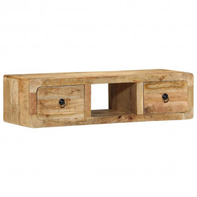 Wall-mounted TV Cabinet Rough Mango Solid Mango Wood Me...