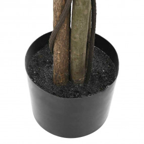 Fake Ficus Plant Green Mixed hardwood, PEVA, PE Extra T...