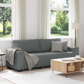 3-seater Sofa Dark grey Polyester, Metal, Plywood, Soli...