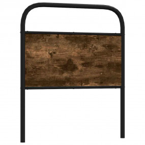 Headboard Smoked oak Steel, Engineered wood Twin Durabl...