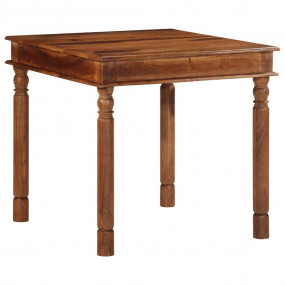 Dining Table Honey Color Solid Acacia Wood 31.5 x 31.5 ...