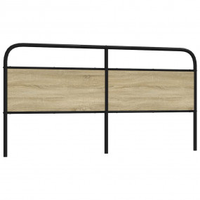 Sonoma Oak Metal Headboard Durable Design Double Bed