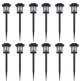 Garden Light Black Plastic Standard Solar Solar Garden ...