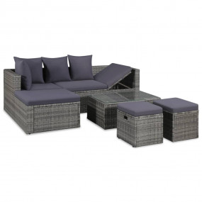 Garden Lounge Set Dark Grey