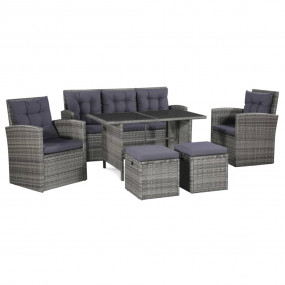 Sofa Set Grey and Dark Grey