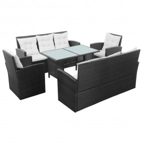 Sofa Set Black and cream white