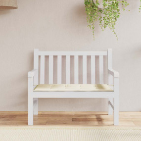 Garden Bench Cushion Cream Oxford fabric (100% polyeste...