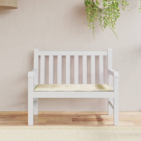 Garden Bench Cushion Cream Oxford fabric (100% polyeste...