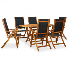 Garden Table And Chair Dark Oil Finish Solid Acacia Woo...