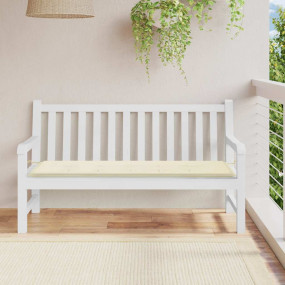 Garden Bench Cushion Cream Oxford fabric 59.1 x 19.7 x ...