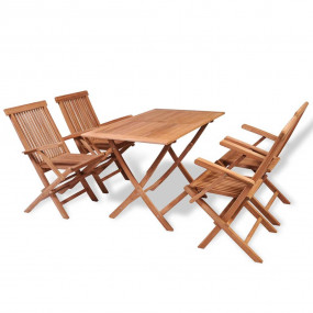 Garden Table And Chair Warm wood color Solid Teak wood ...