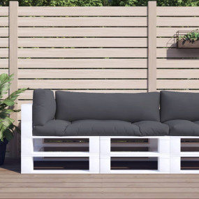 Pallet Cushion Set of 3 Gray 100% polyester Large