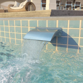 Pool Fountain Silver Stainless Steel (SS 304) 11.8x3.5x...