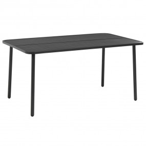 Steel Dining Set Dark grey E-coated and powder-coated s...