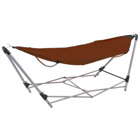 Hammock Brown Powder-coated steel and 600D Oxford fabri...