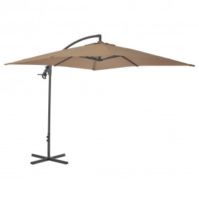 Cantilever Garden Umbrella Taupe Polyester Large Collap...