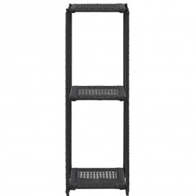 Storage Shelf Black Poly rattan Compact Storage Shelf S...