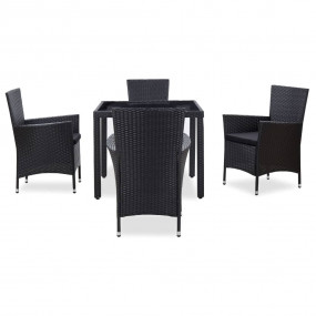 Garden Table And Chair Black