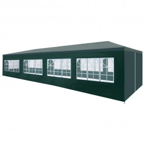 Party Tent Green PE roof and side panels, steel frame 1...