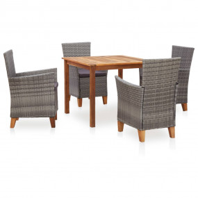 Dining Set Natural, grey, dark grey