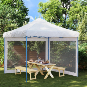 Party Tent Sidewall White and Black 100% Polyester Larg...