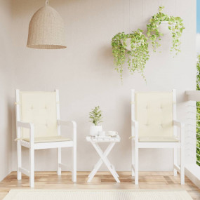 Lowback Chair Cushion Set of 2 Cream Oxford fabric (100...
