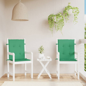 Lowback Chair Cushion Set of 2 Green Oxford fabric (100...