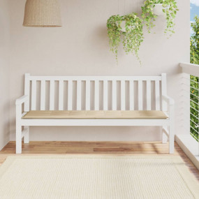 Garden Bench Cushion Beige Oxford fabric (100% polyeste...