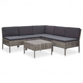 Garden Lounge Set Grey and Anthracite