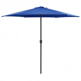 Garden Parasol Azure Blue Polyester, Aluminum Large Fol...