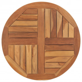 Tabletop Teak Solid wood Medium Durable Round Rustic