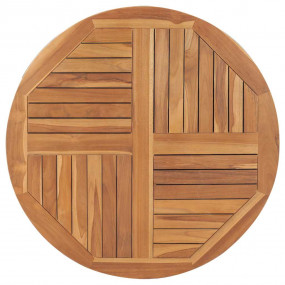 Tabletop Natural Teak Solid teak wood 35.4 in diameter ...