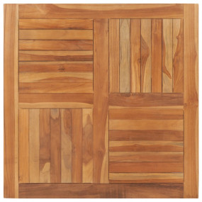 Table Top Natural Teak Solid Teak Wood 35.4 x 35.4 in D...