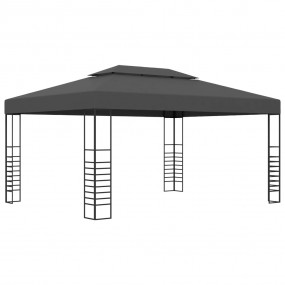 Canopy Anthracite Steel 10x13.1 ft Gazebo Canopy Rectan...