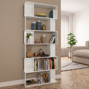 Book Cabinet High gloss white Engineered wood 31.5 x 9....
