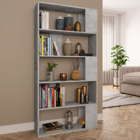 Book Cabinet Concrete Grey Engineered wood Medium Book ...