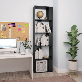 Book Cabinet Black Engineered wood Large Book Cabinet
