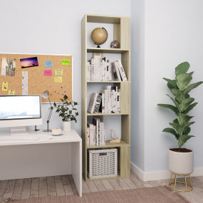 Book Cabinet Sonoma oak Engineered wood 17.7x9.4x62.6 i...