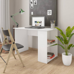 Desk White Engineered wood Compact Desk Rectangular Mod...