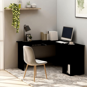 Corner Desk Black Engineered wood Medium Sliding Compon...