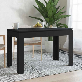 Dining Table Black Engineered wood Medium Simple Dining...