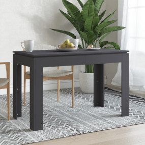 Dining Table Grey Engineered Wood 47.2x23.6x29.9 in Din...