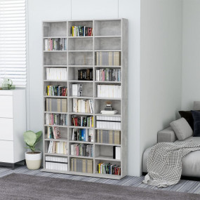 CD Cabinet Concrete Gray Engineered Wood 40.2 x 6.3 x 6...