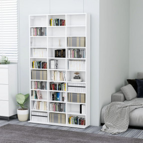 CD Cabinet High gloss white Engineered wood Large CD Ca...