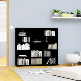 CD Cabinet Black Engineered wood Medium CD Cabinet Rect...