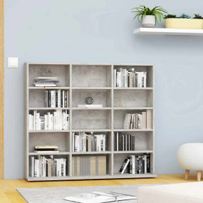 CD Cabinet Concrete Grey Engineered wood Medium CD Cabi...