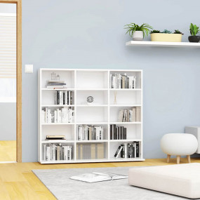 CD Cabinet High gloss white Engineered wood Medium CD C...