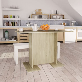 Dining Table Sonoma oak Engineered wood Medium Minimali...